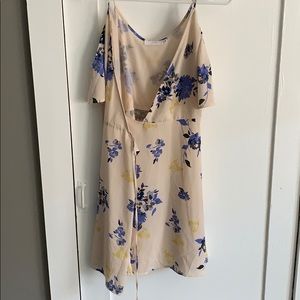 Cold shoulder wrap dress